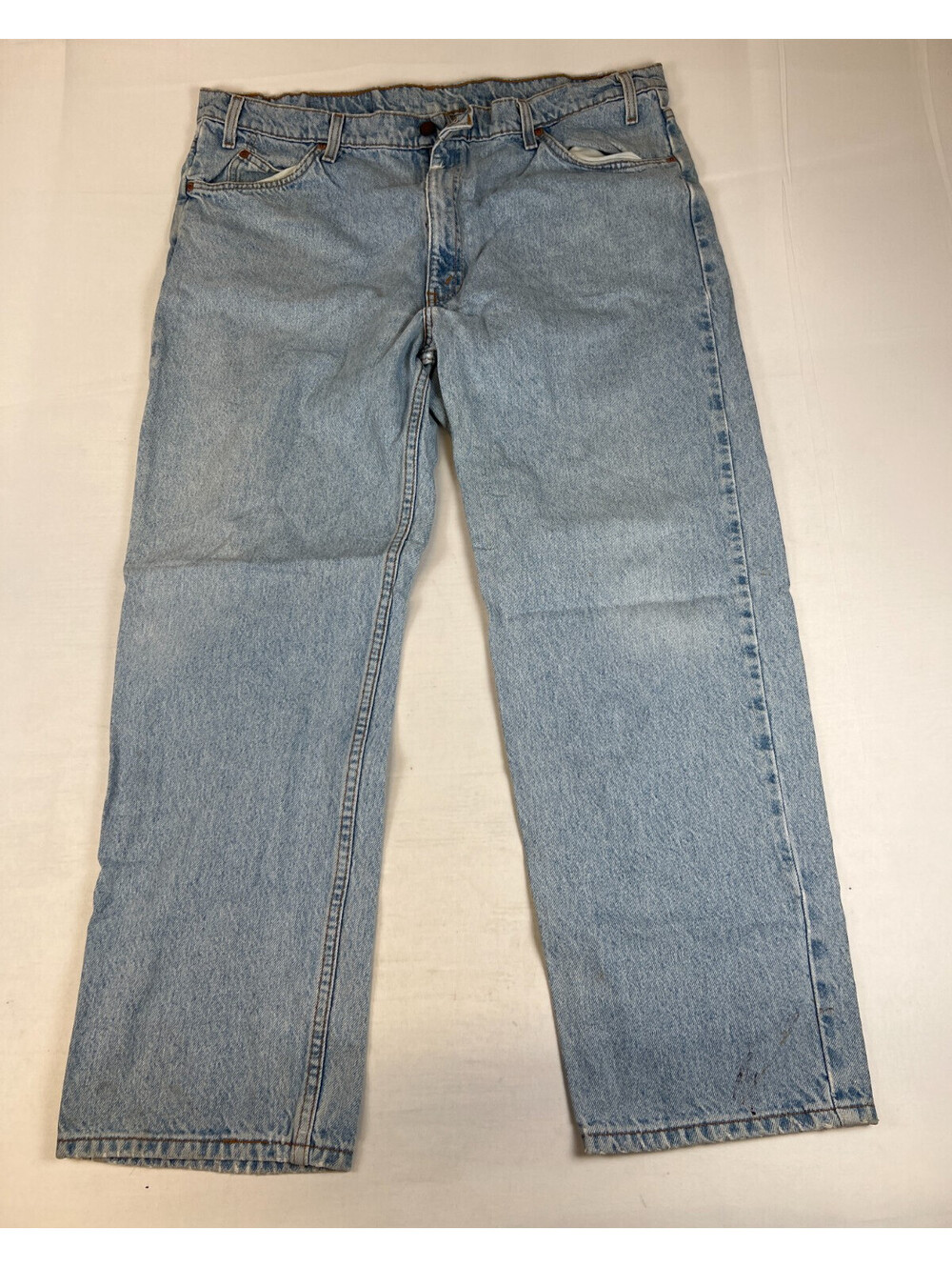 Vtg Levi's Orange Tab 550 Men 42x30 Light Wash Relaxed Fit Straight Leg Jeans
